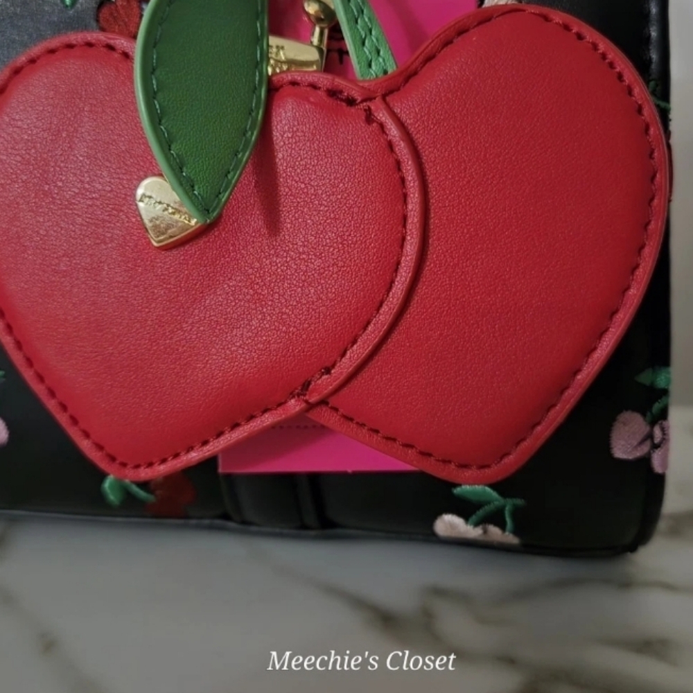 Betsey Johnson Red Cherry Charm Shoulder Bag NWT | Be Mine - Picture 9 of 15